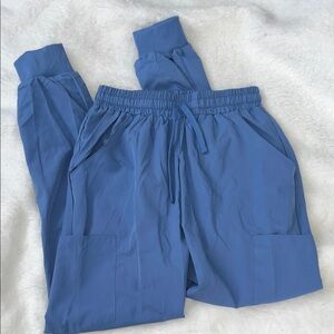Blue Jogger Scrub Pants